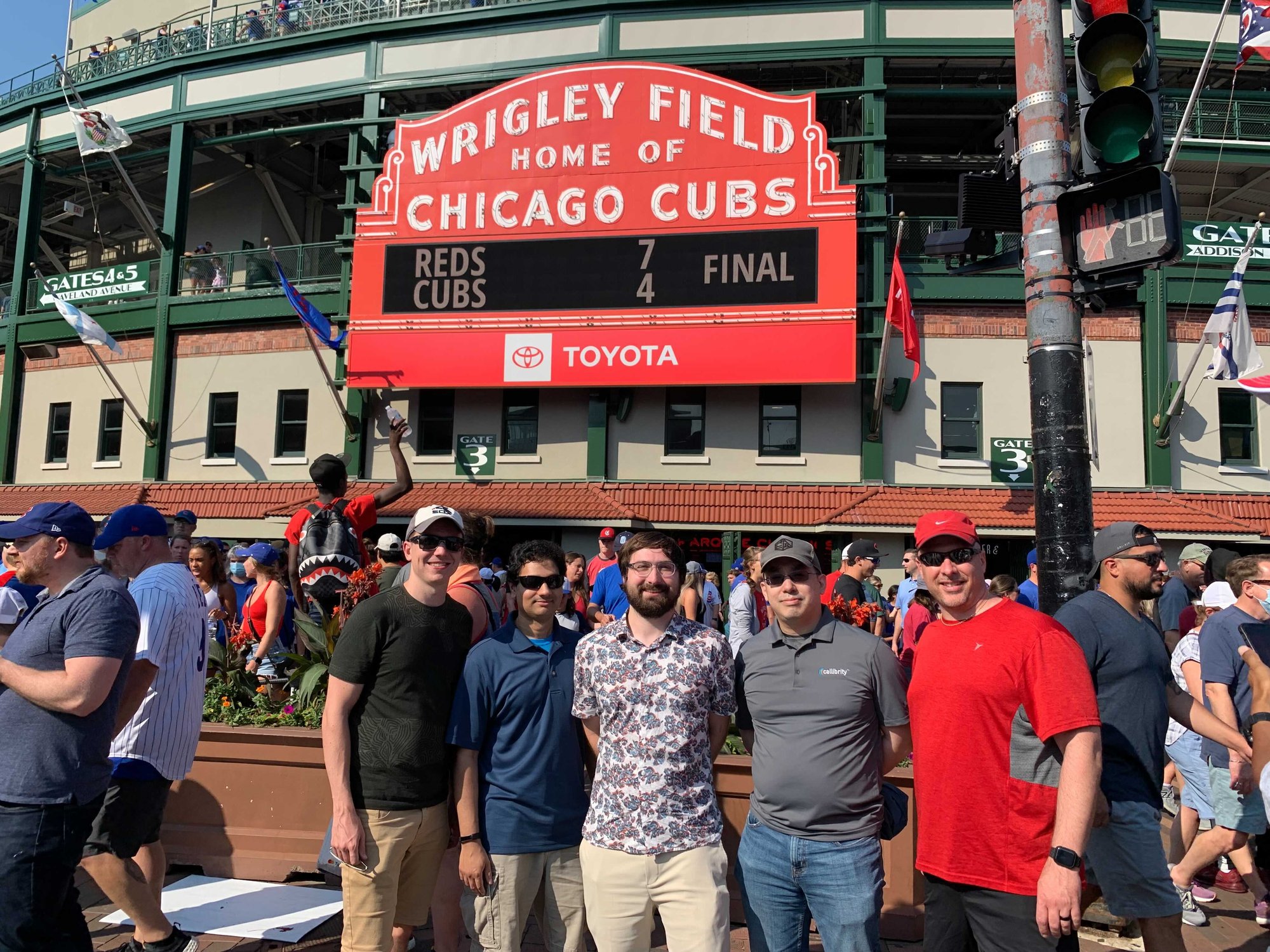 Some of our team members enjoying themselves at Wrigley Field (Home of the Chicago Cubs)